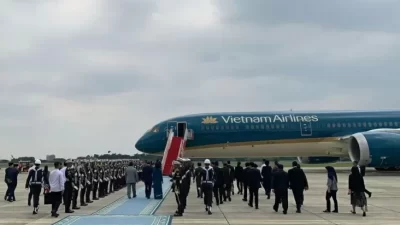 Prabowo Antar Sekjen Partai Komunis Vietnam To Lam Sampai pada pada Lanud Halim Perdanakusuma